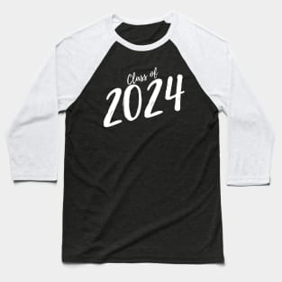 Class Of 2024. Simple Typography 2024 Design for Class Of/ Graduation Design. White Script Baseball T-Shirt